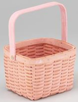 Корзина плетеная с ручкой. Секвойя, розовый