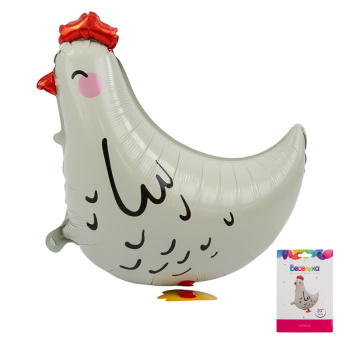 Курица ходячая в упаковке, фольгированный шар