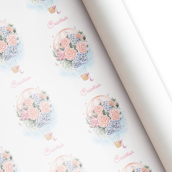 Бумага подарочная "Воздушный шар" / листы