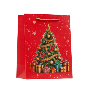 Пакет подарочный "С новым годом! Ёлка. Красный стиль"