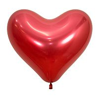 Сердце Красный, Рефлекс-Кристалл (Зеркальные шары) / Reflex Crystal Red, латексный шар