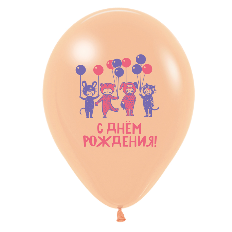 Поздравляем, Ассорти Пастель, латексный шар