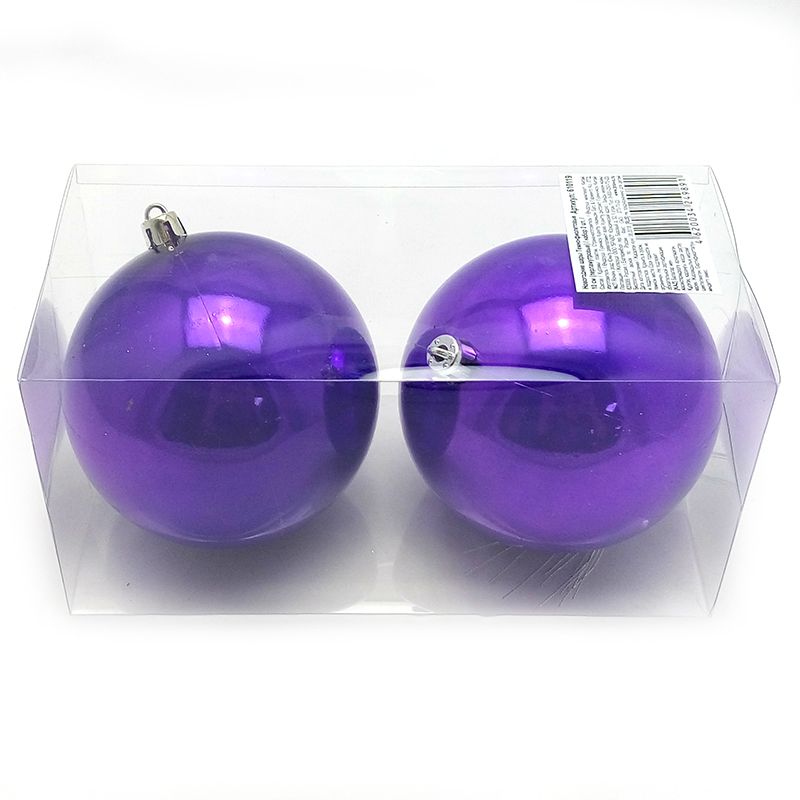 Новогодние шары Темно-фиолетовые (перламутровые)