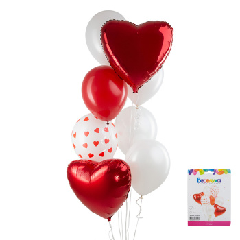 Набор шаров "Сердца" 9 в 1