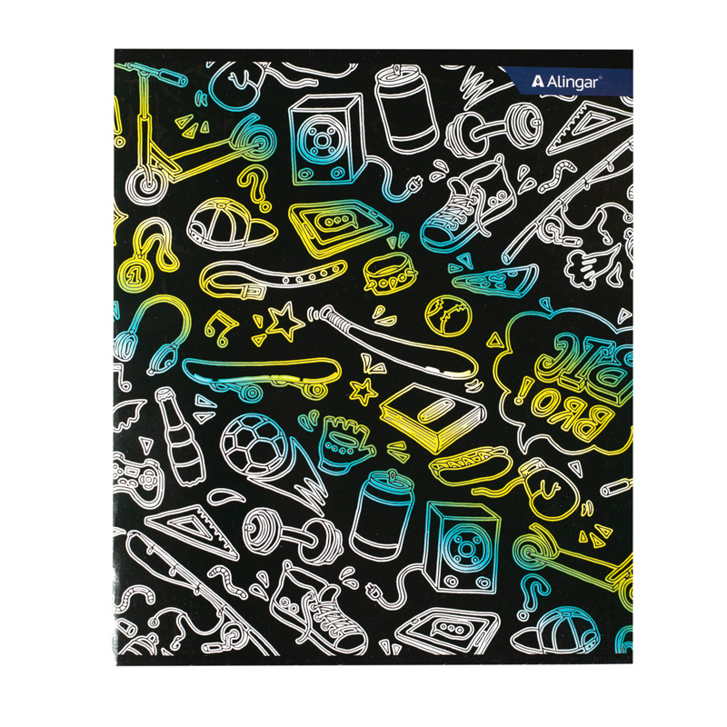 Тетрадь "Stickers and badges", 48 л., клетка
