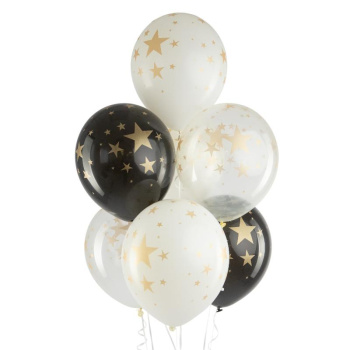 Звезды, Ассорти Пастель-Кристал 5 ст., латексный шар УЦЕНКА