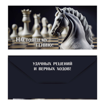 Конверт для денег "Шахматная доска"