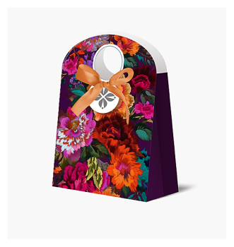 Пакет подарочный "Яркие цветы"