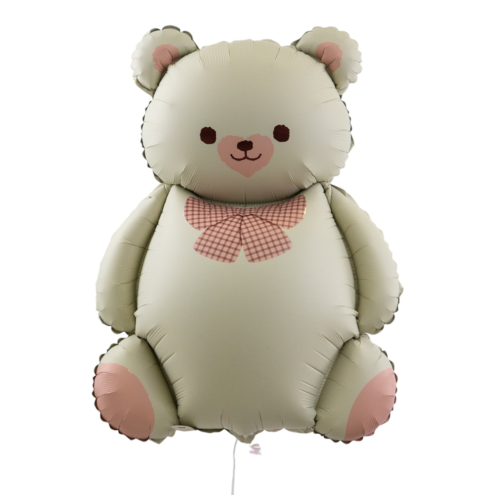 Мишка с бантиком в упаковке, фольгированный шар