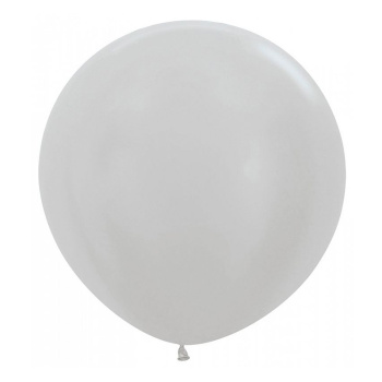 Серебро / Silver УЦЕНКА, латексный шар