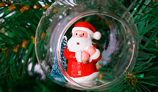 Новый год шар дед мороз