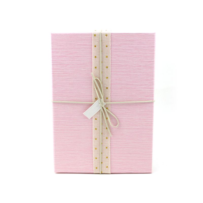Коробка подарочная "Сюрприз" Розовый с лентой