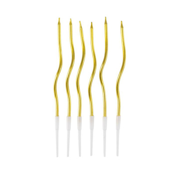 Свечи тортово-коктейльные Спираль Золото