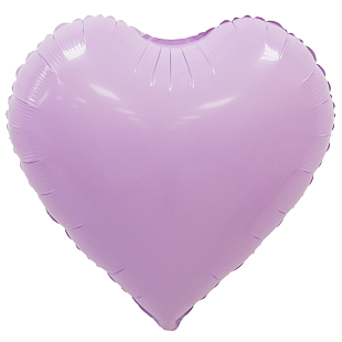 Сердце Сиреневый макарун (без металлизации) / Macaron Purple, фольгированный шар