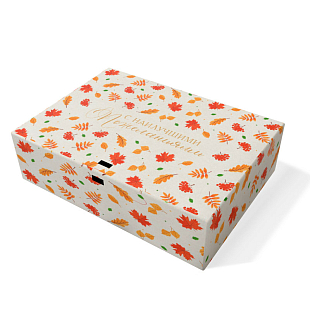 Коробка складная с лентой "Осенняя коллекция. С наилучшими пожеланиями"