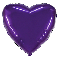 Сердце Фиолетовый / Violet, фольгированный шар