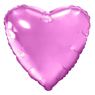 Сердце Розовый, фольгированный шар
