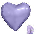 Сердце Фиолетовый Пастельный, фольгированный шар