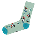 Подарочные носки "с Пингвинами НГ", Оливковые 