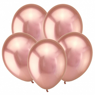 Розовое золото, Зеркальные шары / Mirror Rose Gold, латексный шар