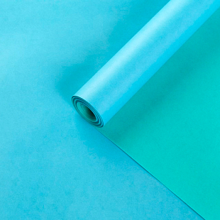 Крафт-бумага упаковочная беленая "Двухцветная Cв. Голубой + Мята" / рулон