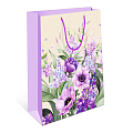 Пакет подарочный "Полевые цветы", Фиолетовый