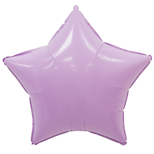 Звезда Сиреневый макарун (без металлизации) / Macaron Purple, фольгированный шар