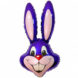 Заяц (фиолетовый) голова, фольгированный шар