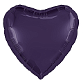 Сердце Темно-фиолетовый, фольгированный шар