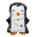 Пингвин в гирлянде, фольгированный шар