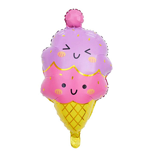 Мороженое Два шарика, фольгированный шар