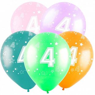 Цифра "4", Ассорти Пастель, 5 ст.