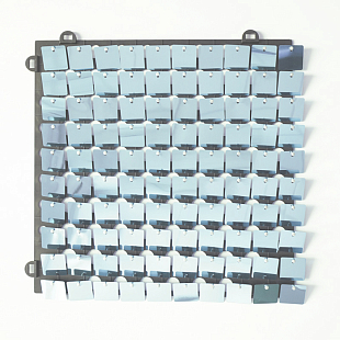 Декоративные панели с квадратными пайетками, Нежно-голубой металл