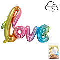 Надпись "LOVE" Радужная пастель в упаковке, фольгированный шар