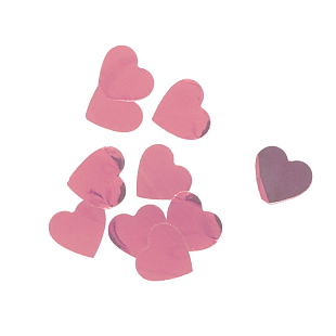 Конфетти "Сердца" Нежно-розовые фольгированные 