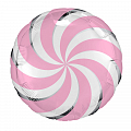 Леденец розовый, фольгированный шар