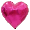 Сердце Фуксия / Hot Pink, фольгированный шар