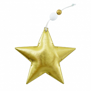 Новогоднее украшение "Блестящая золотистая звезда"