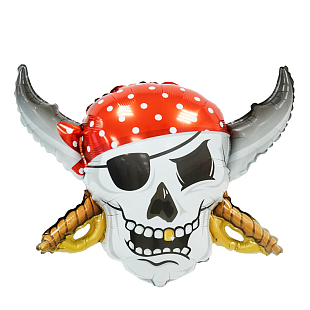Череп пирата, фольгированный шар