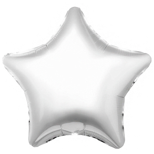 Звезда Белый блеск, фольгированный шар