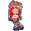 Девочка-клубничка / Strawberry, фольгированный шар