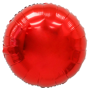 Круг красный / Red, фольгированный шар