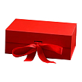 Коробка складная с лентой "Премиум", Красная