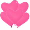 Сердце Фуксия, Пастель / Fuchsia / Латексный шар