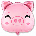 Свинка голова, фольгированный шар
