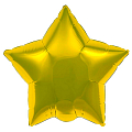 Звезда Золото, фольгированный шар