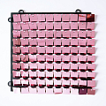 Декоративные панели с квадратными пайетками, Розовый