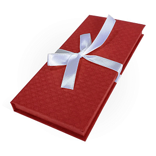 Подарочная коробка для денег "Красный, тиснение ромб"