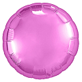 Круг Розовый, фольгированный шар