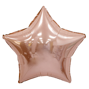 Звезда Шампань (Розовое золото), фольгированный шар